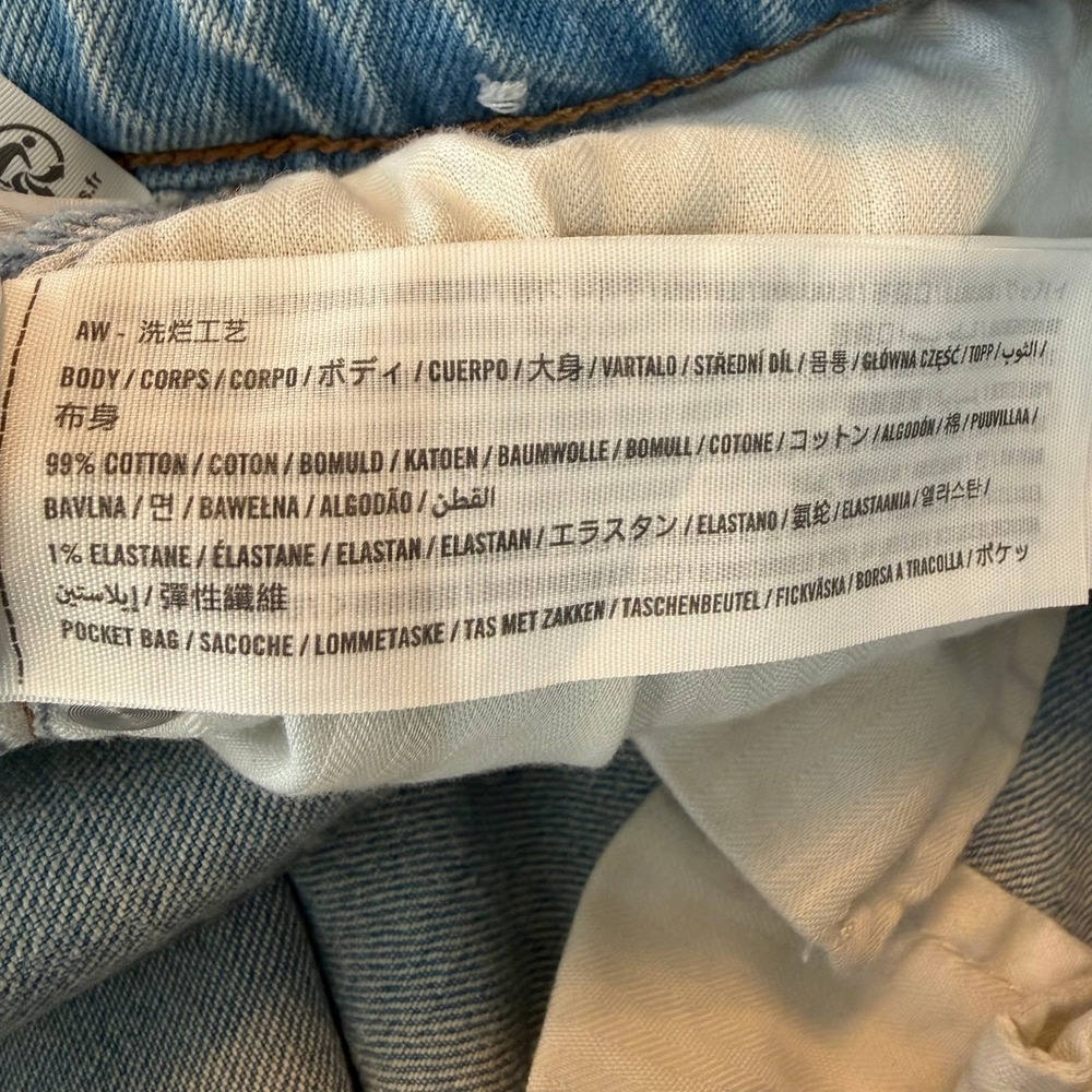 Abercrombie & Fitch 90s Straight Ultra High Rise Denim Jeans Light Blue 26 2L - Picture 9 of 12